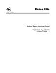 DiaLog Elite Modbus RTU Master Manual