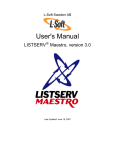 User`s Manual for LISTSERV Maestro, version 3.0 - L