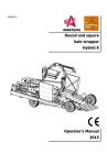 Round and square bale wrapper Hybrid X Operator`s Manual 2015