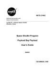 Space Shuttle Program Payload Bay Payload User`s Guide