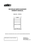 beverage merchandiser owner`s manual