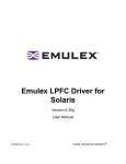 Emulex LPFC Driver for Solaris