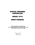 DIGITAL PRESSURE CONTROLLER