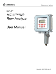 NUFLO MC-III WP Flow Analyzer User Manual