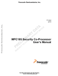 MPC185UM: MPC185 Security Co