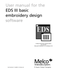 User manual for the EDS III basic embroidery design software