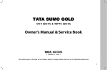 Owner`s Manual - Tata Sumo Gold
