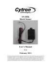 SN-SHK Shock Sensor User`s Manual