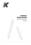 KP52/KP102 USER`S MANUAL English Python