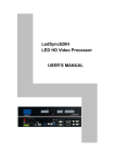 LedSync820H LED HD Video Processor USER`S MANUAL