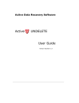 Active UNDELETE User Guide - Active@ Undelete For Windows