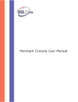 Merchant Console User Manual