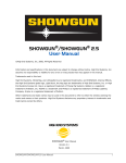 SHOWGUN /SHOWGUN 2.5 User Manual