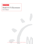 Model 6517A Electrometer User`s Manual