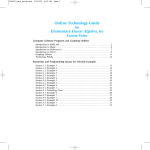 Online Technology Guide Elementary Linear Algebra, 6e