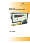 Model 6020 Advanced Dewpoint Hygrometer User Manual