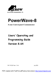 Crow – Powerwave 8 User Manual