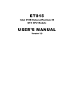ET815 USER`S MANUAL - IBT Technologies Inc.