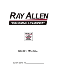 USER`S MANUAL - Ray Allen Manufacturing
