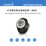 FORERUNNER ® 405 quick start manual