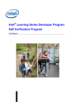 Intel Learning Series Developer Program Self Verification Program