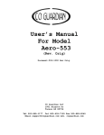 User`s Manual For Model Aero-553 (Rev. Orig)