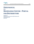 user manual for knowledge center -portal for