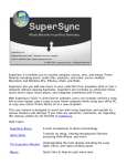 SuperSync Manual - Table Of Contents