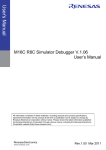 M16C R8C Simulator Debugger V.1.06 User`s Manual