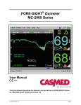 FORE-SIGHT ® Oximeter MC-2000 Series User Manual