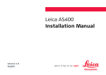 Leica AS400 Installation Manual