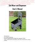 Soil Mixer and Dispenser User`s Manual