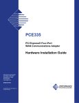 PCE335 Cable Pinouts