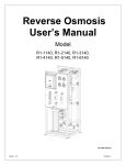 Reverse Osmosis User`s Manual