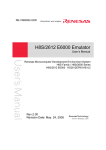 H8S/2612 E6000 Emulator User`s Manual