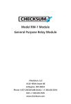 CheckSum RM-1 General Purpose Relay Module User Manual
