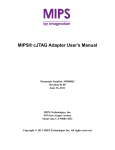 MIPS(R) cJTAG Adapter User`s Manual