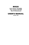 MI920 USER`S MANUAL