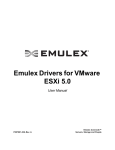 Emulex Drivers for VMware ESXi 5.0 User Manual