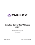 Emulex Driver for VMware ESX Driver Version 7.4.0.40 User Manual
