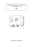 Communication Interface UT-2USB v1.0 Installer Manual