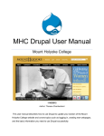 MHC Drupal User Manual - Mount Holyoke College