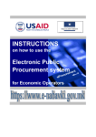 INSTRUCTIONS on how to use the Electronic public procurement