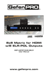 8x8 Matrix for HDMI w/8 ELR