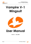 Vampire V-1 Wingsuit User Manual