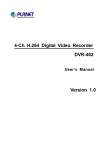 DVR-462 Version 1.0 4-Ch H.264 Digital Video Recorder
