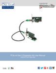 PCIe x4 Gen 2 Expansion Kit User Manual