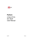 Perform 2 Slot ATCA DC Shelf User Manual