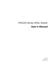 RTA220 Series ADSL Router User`s Manual