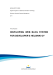 developing web blog system for developer`s helsinki oy
